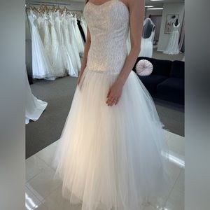 Demetrios drop waist ball gown